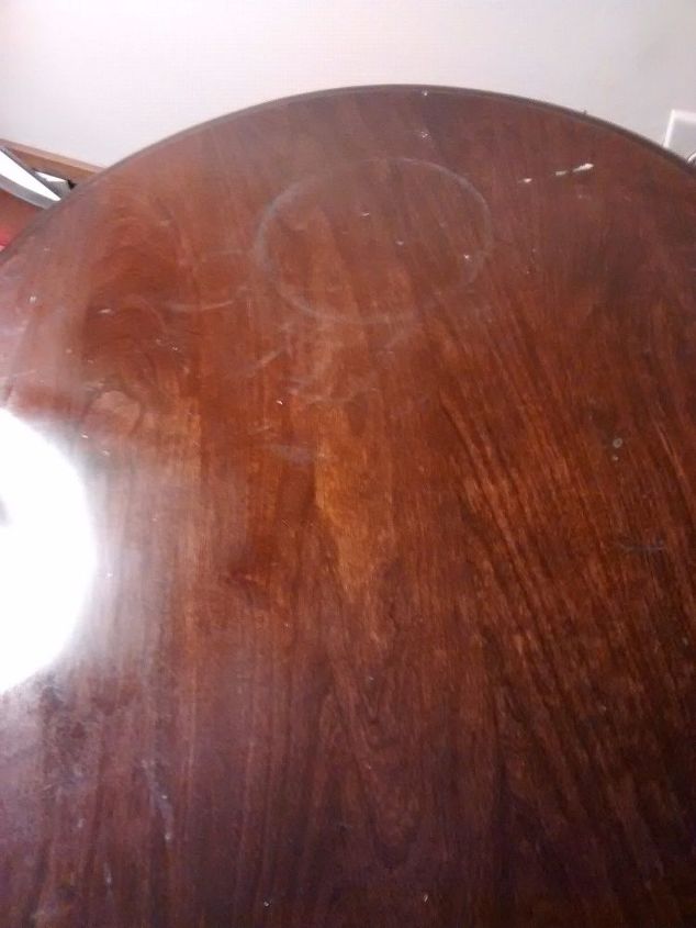 how do i refinish a scratched coffee table white marked end tables