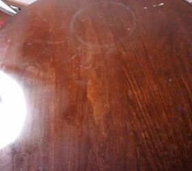 How do I refinish a scratched coffee table & white marked end tables