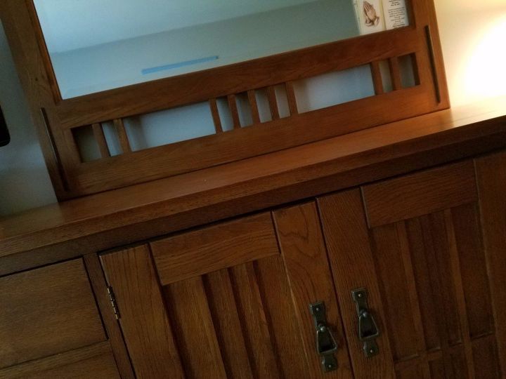 q how can i separate a wood mirror that fused to the dresser top