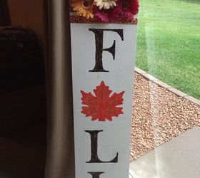 fall wood sign for front door porch stencil flowers