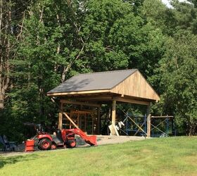 building our post and beam off grid outdoor kitchen