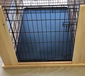 dog crate with storage