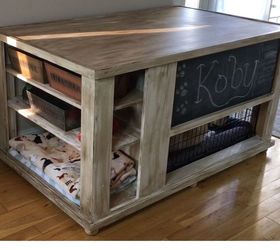 dog crate with storage