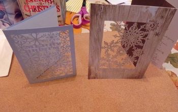  Cartões de Natal reciclados / Tempera de decoração