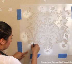 how to stencil a beautifully embossed wall with joint compound