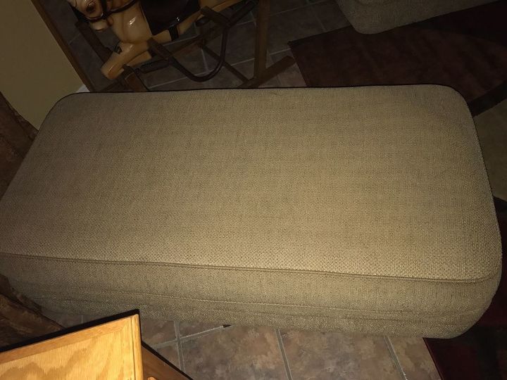 q how to recover a rectangle ottoman that doesn t open