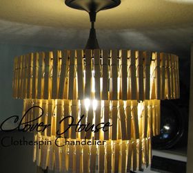 3 tiered clothespin chandelier
