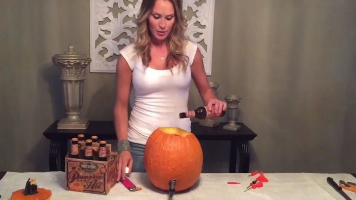 how to decorate faux pumpkins and make a pumpkin keg