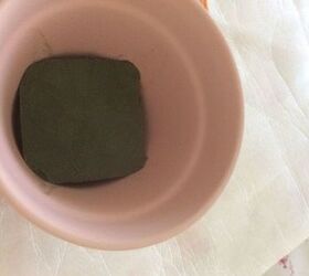 how to make an artificial lavender pot, Foam in pot