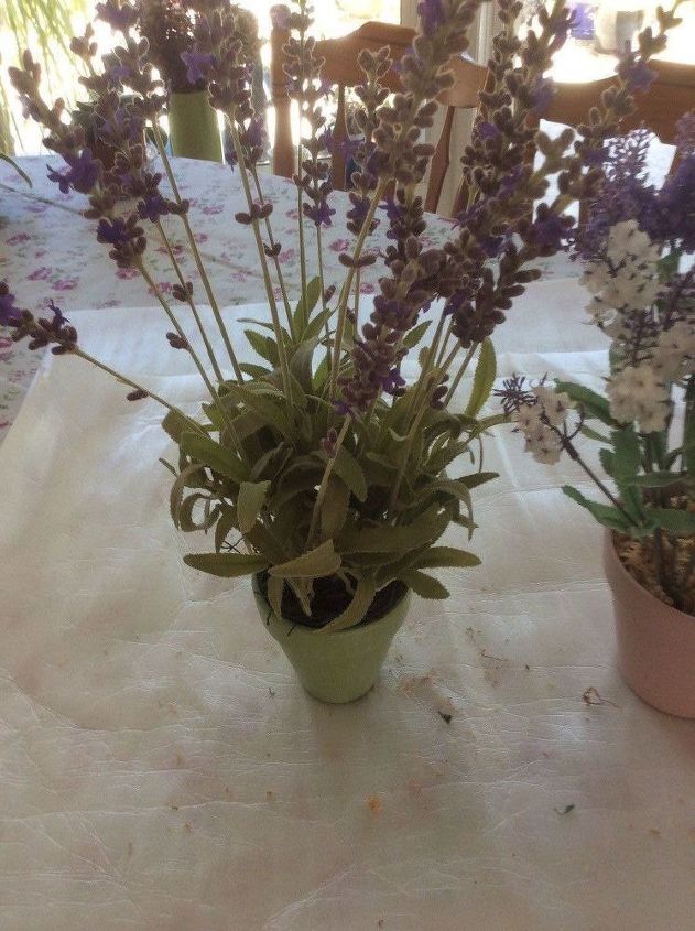 how to make an artificial lavender pot