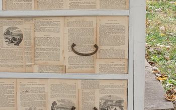 How to Make a "Book Page" Decoupage Dresser