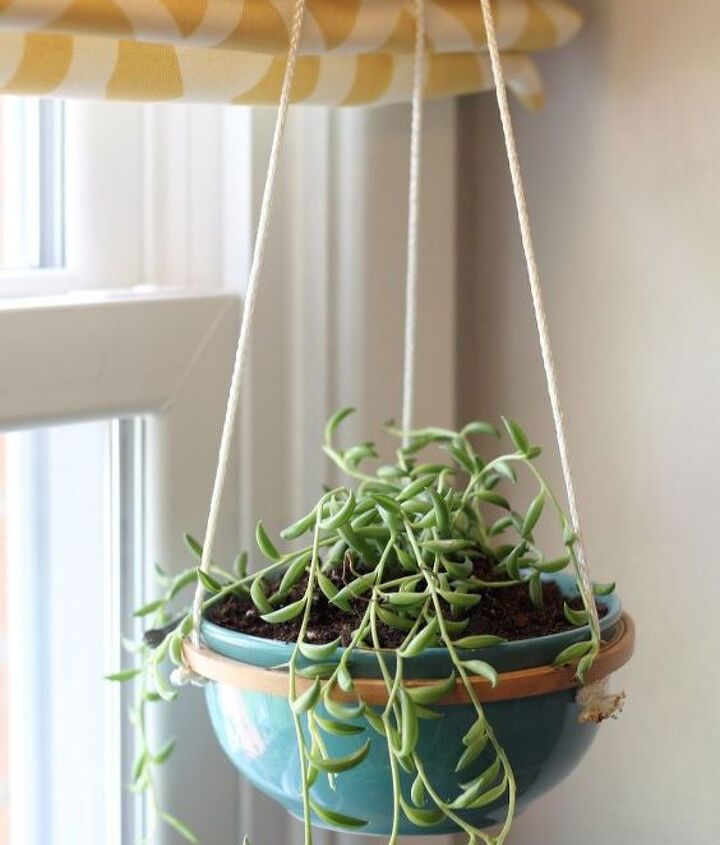 " "diy hanging succulent planter""