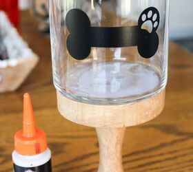 diy dog treat container upcycle project