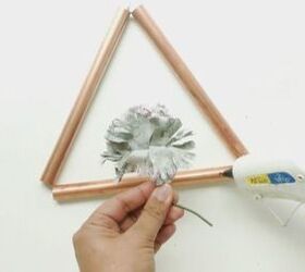 make an easy copper and concrete wreath
