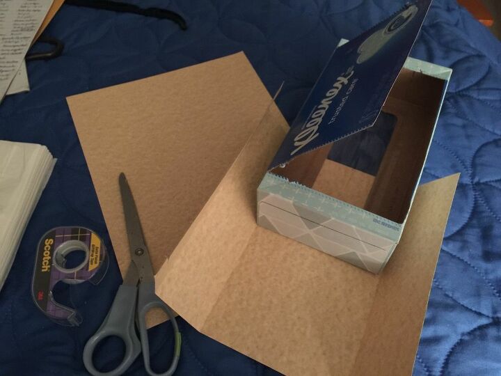 tissue box to reusable wipes box, Preparing the supplies