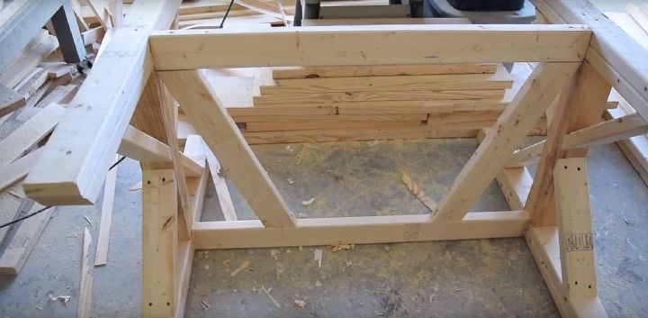 como construir uma mesa de fazenda rstica estilo cavalete x frame