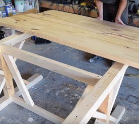how to build a rustic farmhouse table trestle style x frame