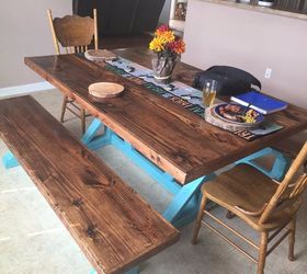 How to Build a Rustic Farmhouse Table - Trestle Style X Frame