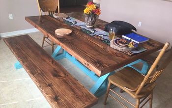 How to Build a Rustic Farmhouse Table - Trestle Style X Frame