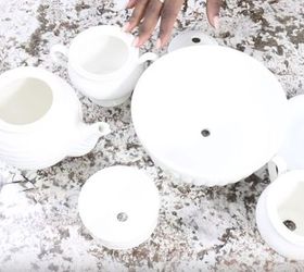 how to make a lamp out of tea cups