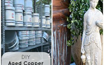 Jardín de contenedores de cobre envejecido DIY