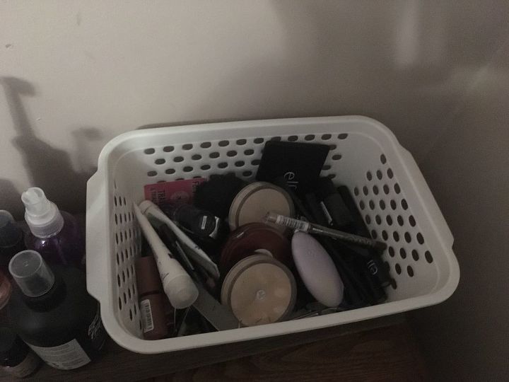 kleenex box into make up organizer