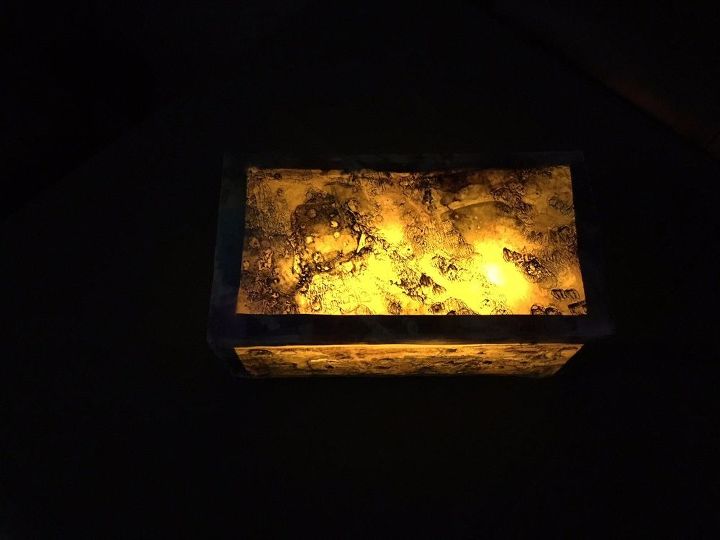 caixa de tecido luz noturna