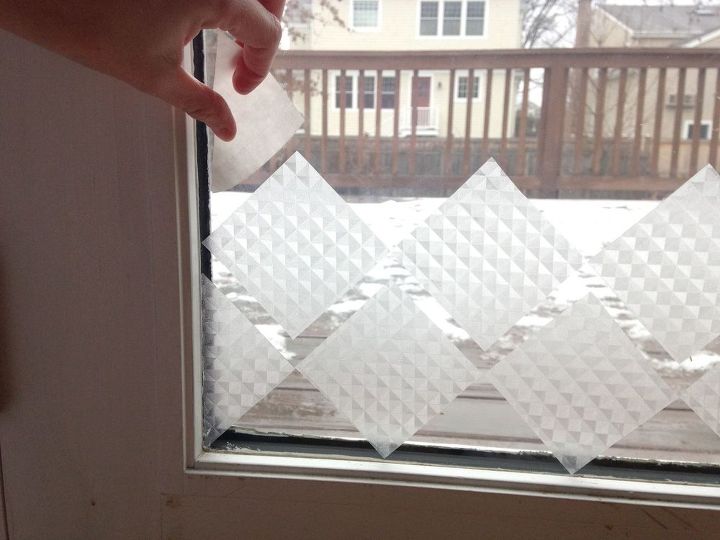3 refreshing ways to control the see through in your window, Step 4 Stick your pieces on the door