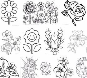 3 refreshing ways to control the see through in your window, Step 2 Print some flowers coloring papers