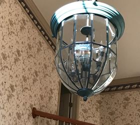how to clean open light fixture 14 ft up in open foyer