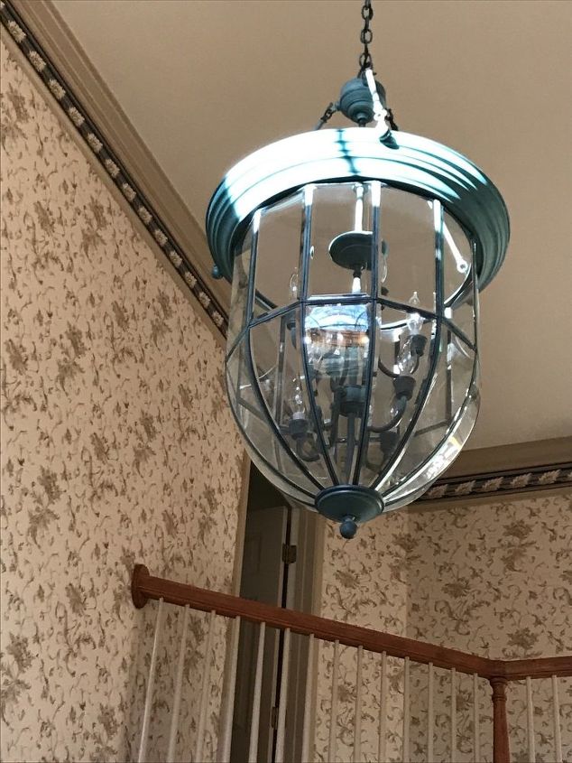 how to clean open light fixture 14 ft up in open foyer