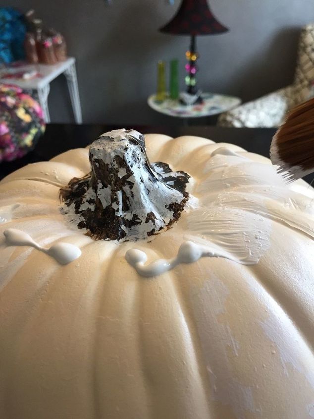 glam up your faux pumpkins