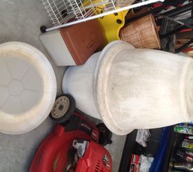 q how do i clean prepare large old plastic flower pot for repainting