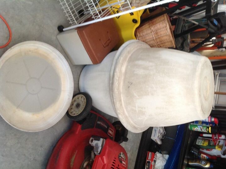 q how do i clean prepare large old plastic flower pot for repainting