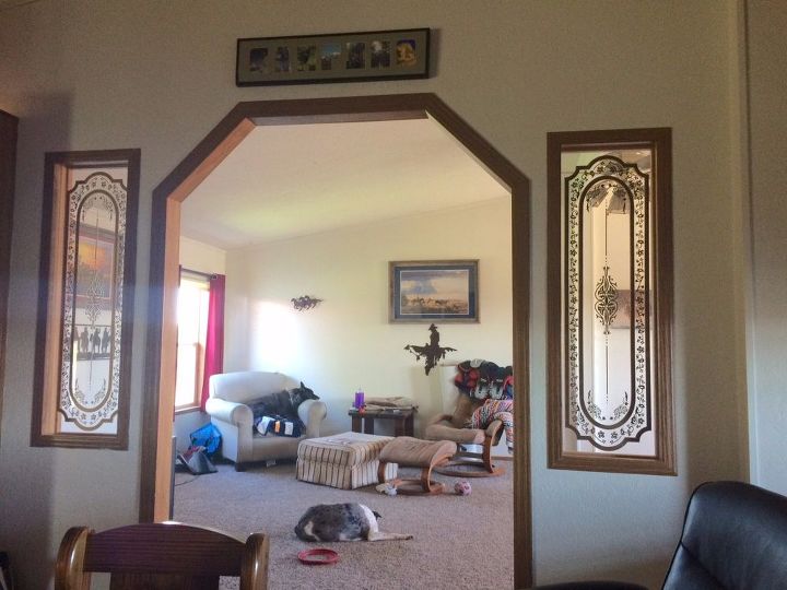 q removing the decorative glass from manufactured home