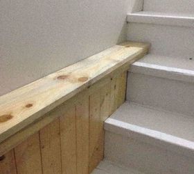 how to fix up that ugly stairwell, Stairs painted white for now