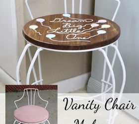 vanity chair makeover