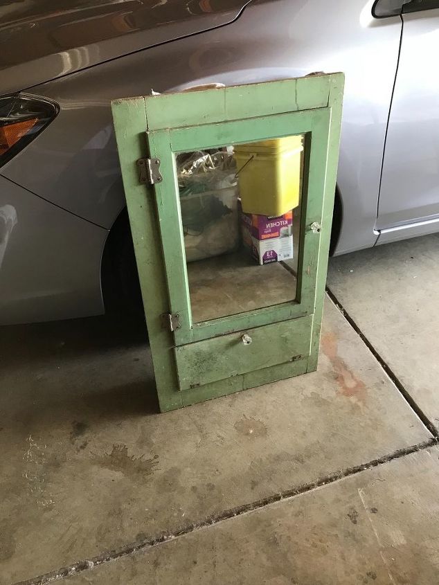q what can i do with this old bath cabinet