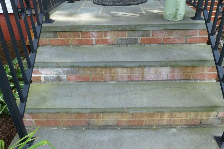 my outside steps were done with used bricks that keep bleeding