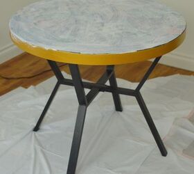 diy marbled painted dining table