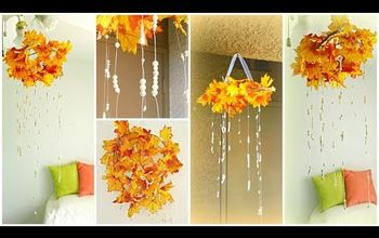  Decoração de outono DIY: lustre de folha de pérola