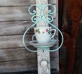 turn this cup and saucer into a candelabra a bird feeder are just beau