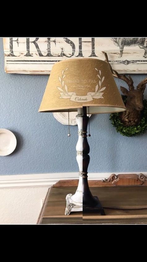 out dated lamp transformed into one of a kind french country lamps