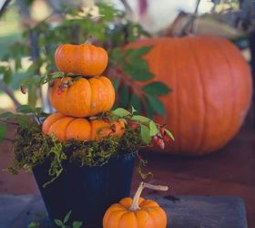 Simple Mini Pumpkin Topiary