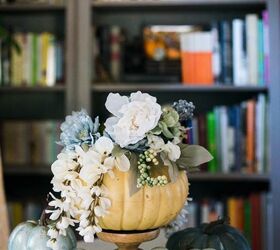 easy pumpkin flower centerpiece