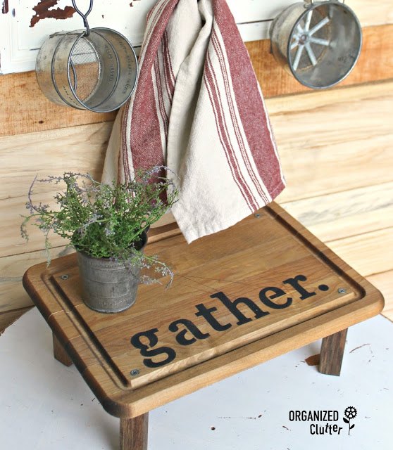 s 30 brilliant things you can make from cheap thrift store finds, Turn a Cutting Board into a Rustic Shelf