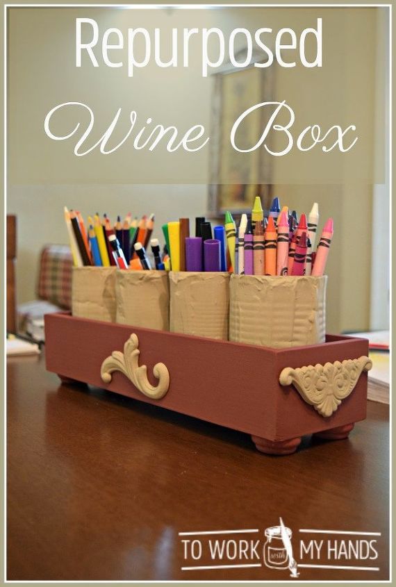 s 30 brilliant things you can make from cheap thrift store finds, Use a Wine Box as a Charming Caddy