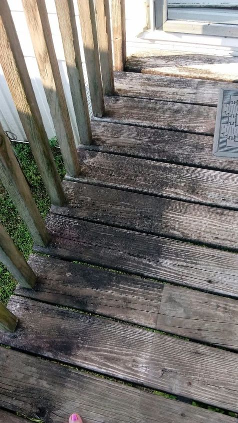 q how can i get black mold off my wood deck