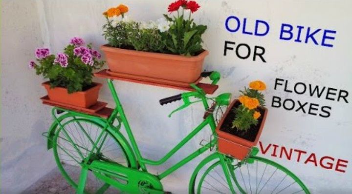 como transformar sua bicicleta velha em plantadores