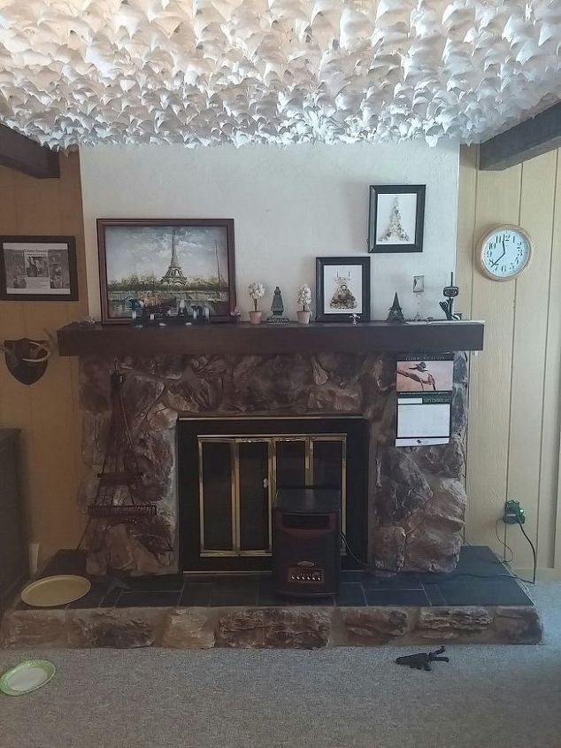 q help dark out dated fireplace